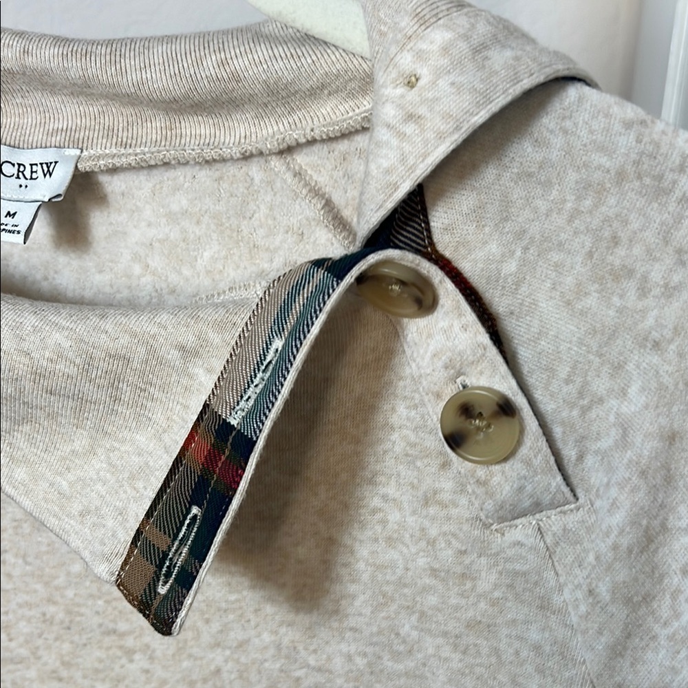J. Crew Cream Cowl Neck Sweater with Relaxed Fit - Picture 3 of 14